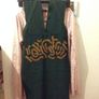 Beautiful green bandage dress with gold beads Image 3