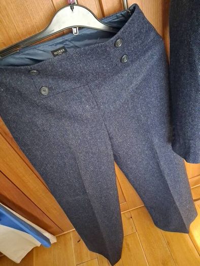 Stunning Hobbs Fully Lined Pure Wool Navy Trouser Suit 10-12