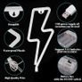 Signs for Bedroom, LED Lightning Neon Sign, Lightning Bolt Wall Decorative Neon Sign, Battery or USB Operated Light Up Neon Sign, Lightning Bolt Neon Lights for Bedroom Image 4