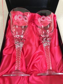 Coca Cola 100 Years Crystal glasses celebration box set
