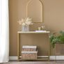 Console Table  Marble Effect Gold or Black Image 2