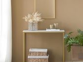 Console Table  Marble Effect Gold or Black