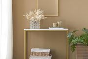 Console Table  Marble Effect Gold or Black