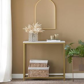 Console Table  Marble Effect Gold or Black