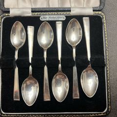 Set of 6 Sterling silver teaspoons Sheffield 1960 74g