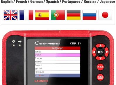 LAUNCH CRP123 Scan Tool ABS SRS Engine OBD2 Code Reader Car Diagnostic Scanner