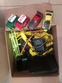 Old Scalextric set  with 4 cars