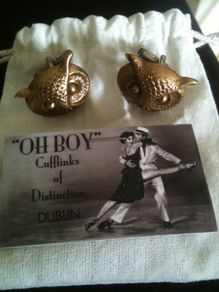 Oh Boy Owl Cufflinks NEW