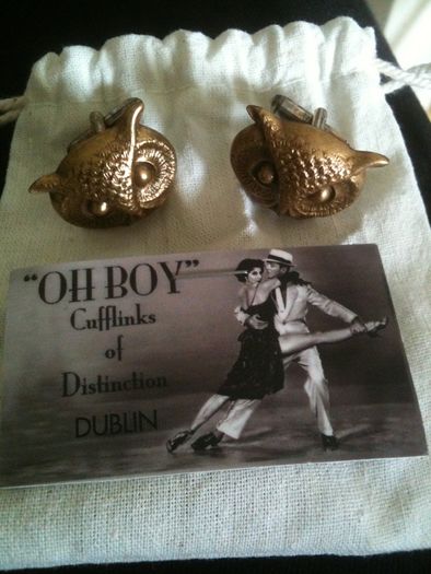 Oh Boy Owl Cufflinks NEW