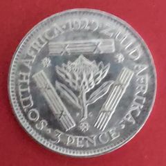 South Africa 1929 UNCIRCLULATED 3 pence Silver Coin