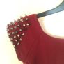 AX Paris Burgundy Studded Shoulder Bodycon Dress size UK12 EU40 Postage included Image 2