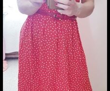 Zara Red Polka Dot Dress - XS