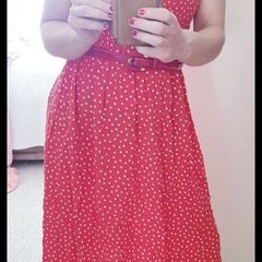 Zara Red Polka Dot Dress - XS
