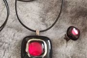 Necklace and earrings matching set