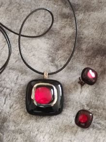 Necklace and earrings matching set