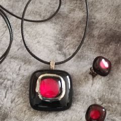 Necklace and earrings matching set