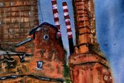 pigeon house  different view watercolour