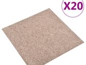 Carpet Floor Tiles 20 pcs 5 m/2 50x50 cm Beige