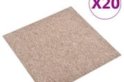 Carpet Floor Tiles 20 pcs 5 m/2 50x50 cm Beige