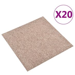 Carpet Floor Tiles 20 pcs 5 m/2 50x50 cm Beige