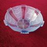Art Deco Frosted Blue Glass Bowl Image 3