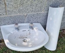 Free Bathroom Sink and Pedestal