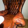 Genuine Chesterfield Suite Sofa & 2x Armchairs Image 6