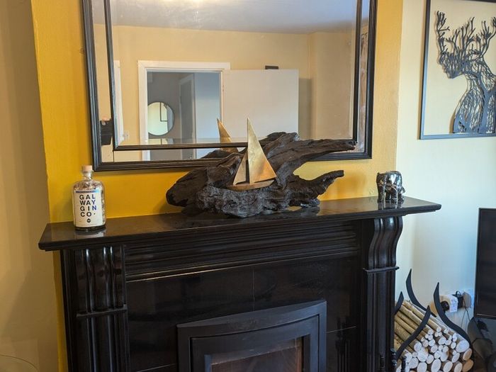 Bog Oak Galway Hooker Statue