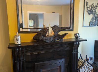 Bog Oak Galway Hooker Statue