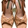 PIED A TERRE nude pink leather slingback chunky high heels (Size EU39) Image 7
