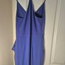 Blue midi dress with racer back and pockets Image 4