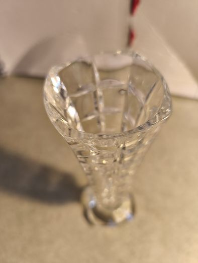 Lead Crystal Bud Vase from Cristal de arques in geometric pattern