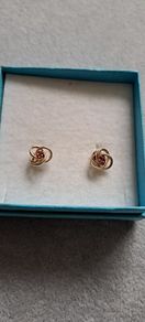 14ct  ruby gold earrings