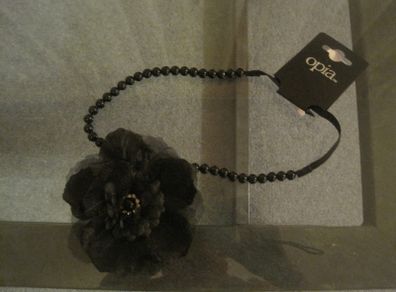Beaded Flower Motif Headband