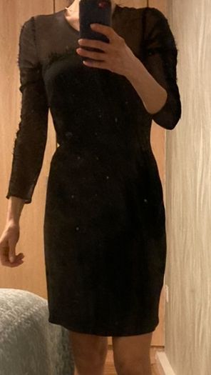 Sandro black dress size 2 - uk 10. Great cond