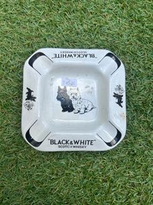 Black and white ashtray