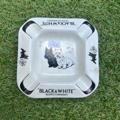 Black and white ashtray