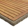 Garden Dining Table Brown 200x100x74 cm Poly Rattan Image 2
