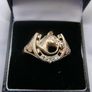 Vintage 9K Sold Gold 375 Horse Head and Horseshoe Ring Men's Signet with Diamonds, BIG SIZE 4,23g Image 2