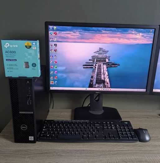 Dell Optiplex 5080 SFF PC Intel i5 10th Gen 24" IPS LCD Windows 11 & Office 2024 Pro, Wifi