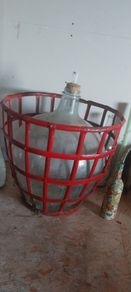 Large Antique French distillery vessel and original metal basket