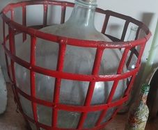 Large Antique French distillery vessel and original metal basket