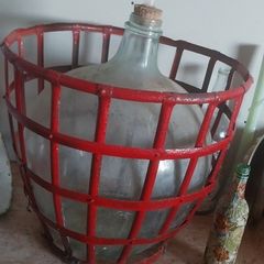 Large Antique French distillery vessel and original metal basket