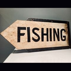 Vintage Fishing Sign