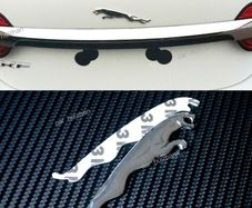 Silver leopard Emblem Auto Suv AllAdhesive 3D LOGO sticker Cartoon Decal chrome