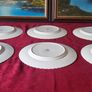 6 Piece Royal Albert Brigadoon Pattern 10.5 Inch Diameter Bone China Gold Gilt First Quality And Original Dinner Plates Made In England Image 7