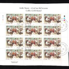 2008 Ireland Irish Music 82c Tulla Ceili Band Commemorative Stamps Sheetlet Plate 1B1B1B1B Fine CDS Used with Dublin cancel of 26th June 2009 (First day of issue)