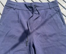 Noisy May Navy Drawstring Trousers with Pockets - Size M / Size 10-12 Fit