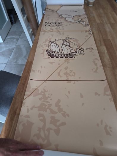 Retro worldmap sepia wall mural