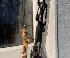 African and Asian Decorative Figurines Bundle of 3 Ornaments